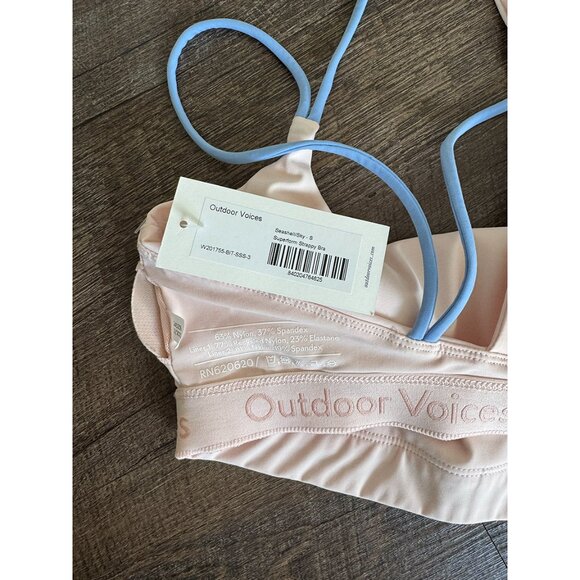 Outdoor Voices Superform Strappy Bra in Light Pink - Size S, NWT - Picture 3 of 3